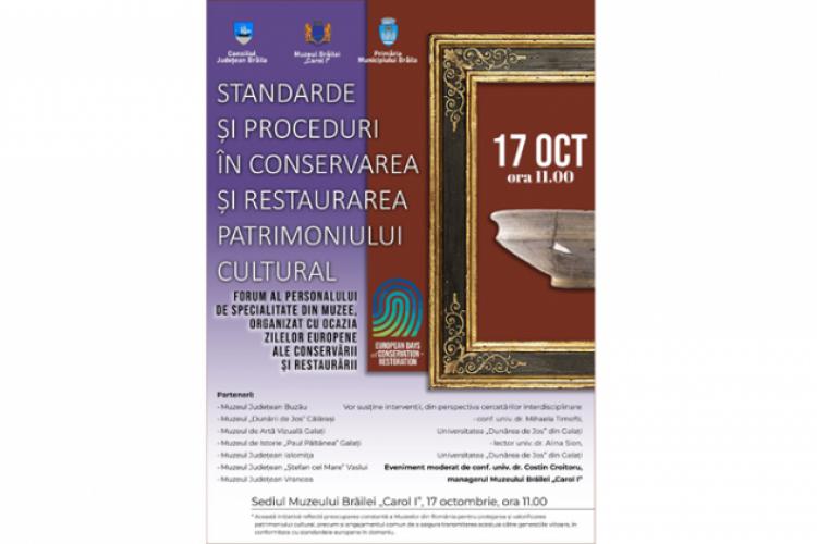 Zilele Europene ale Conservării și Restaurării, la Muzeul Brăilei „Carol I” featured image